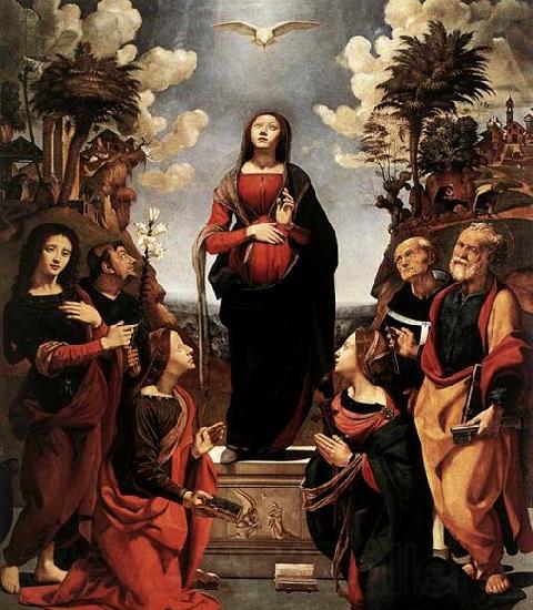 Piero di Cosimo Immaculate Conception with Saints Norge oil painting art
